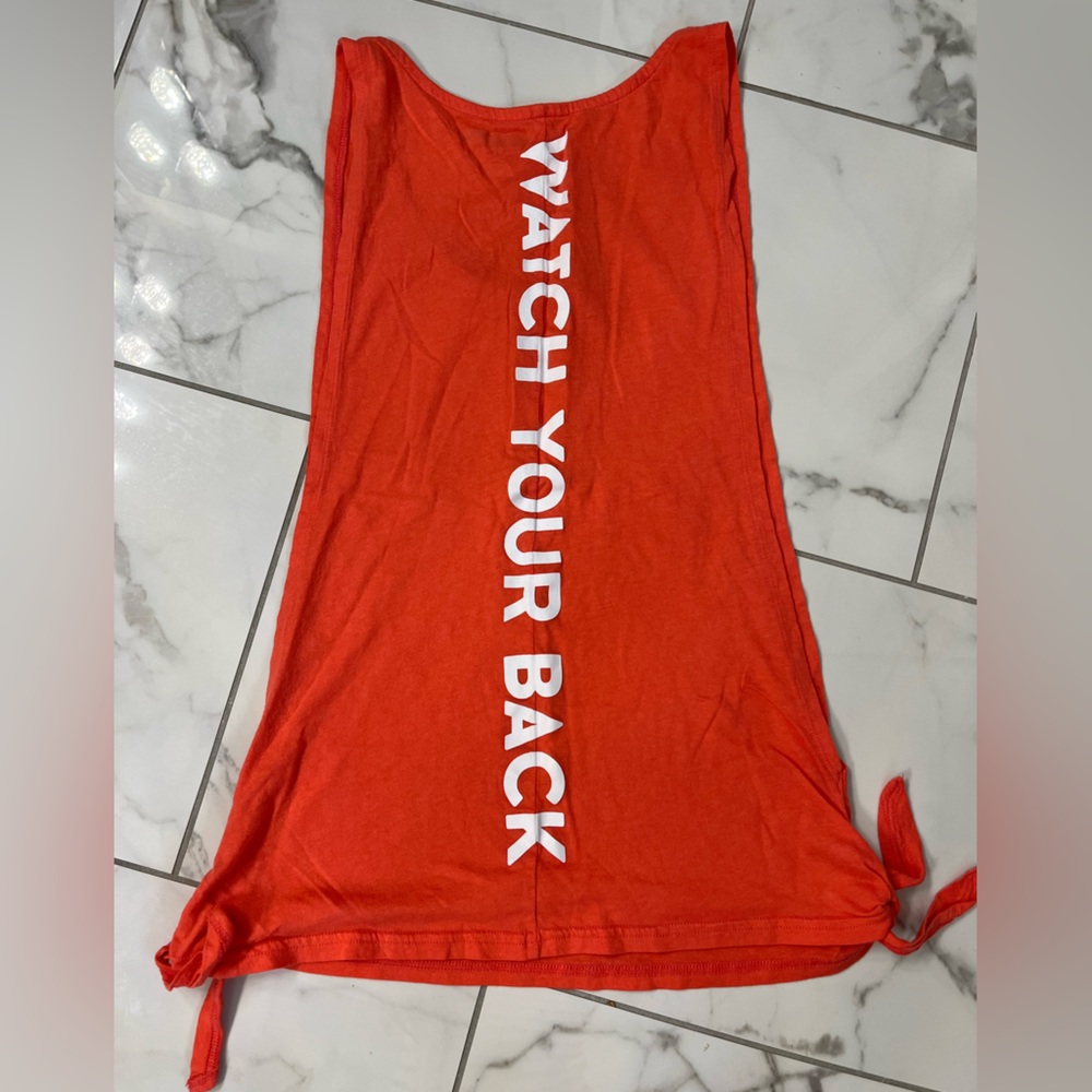 Forever 21 Coral-Orange Sleeveless Tank Top